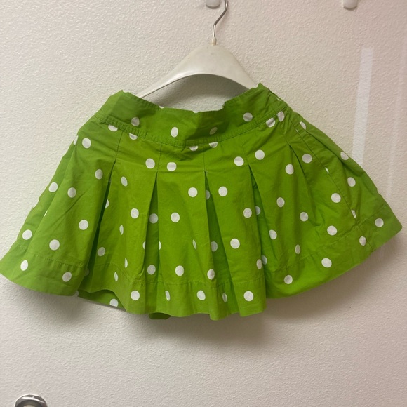 GILLY HICKS Chartreuse Green Polka Dot Mini Skirt (26) - Picture 1 of 6
